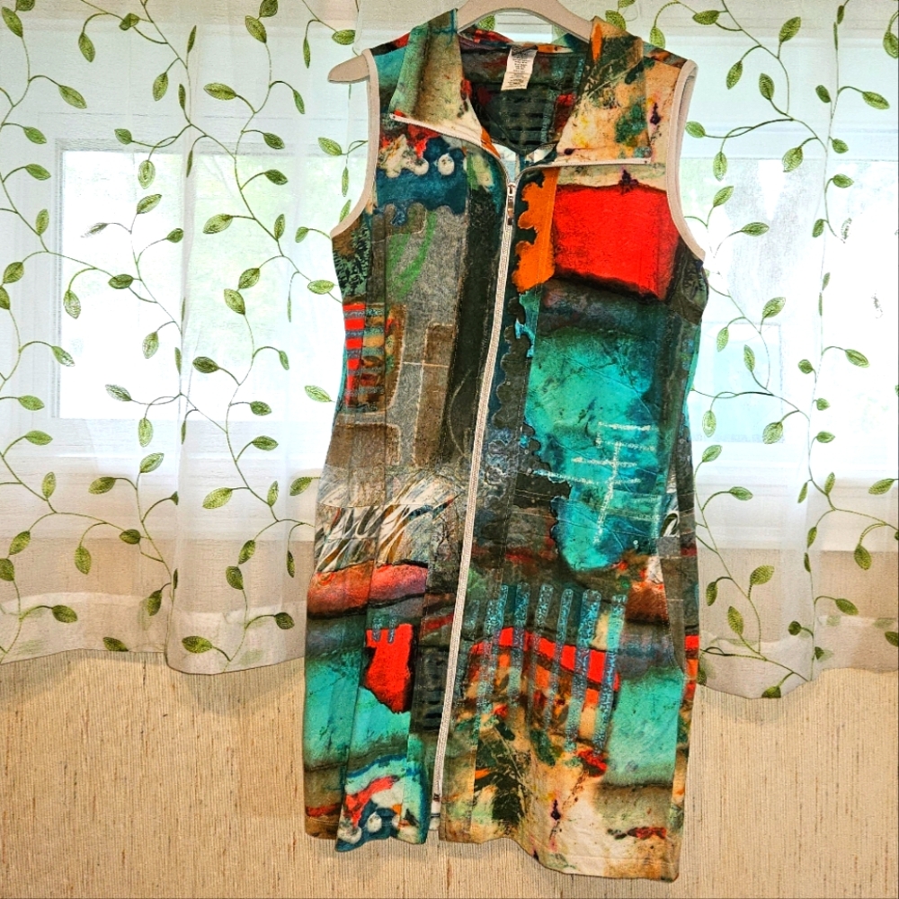 Colorful Abstract Sleeveless Dress By Dolcezza